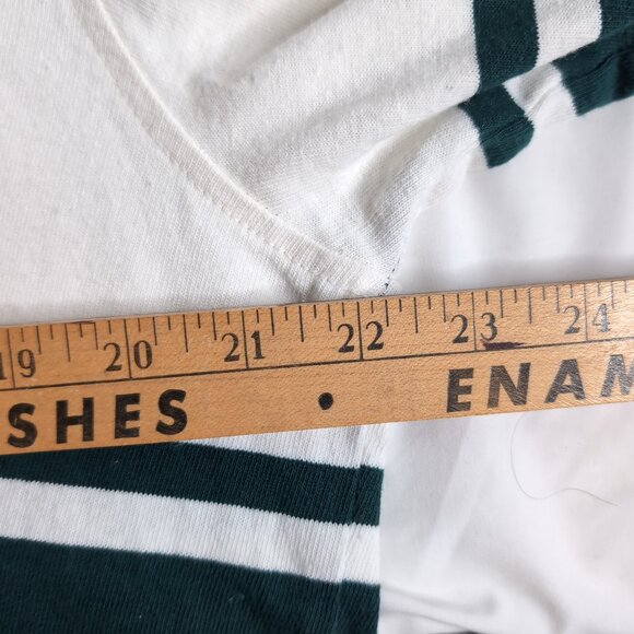 Levi's Vintage Long Sleeve Polo Relaxed Off-White/Dark Green, Large - Picture 6 of 7